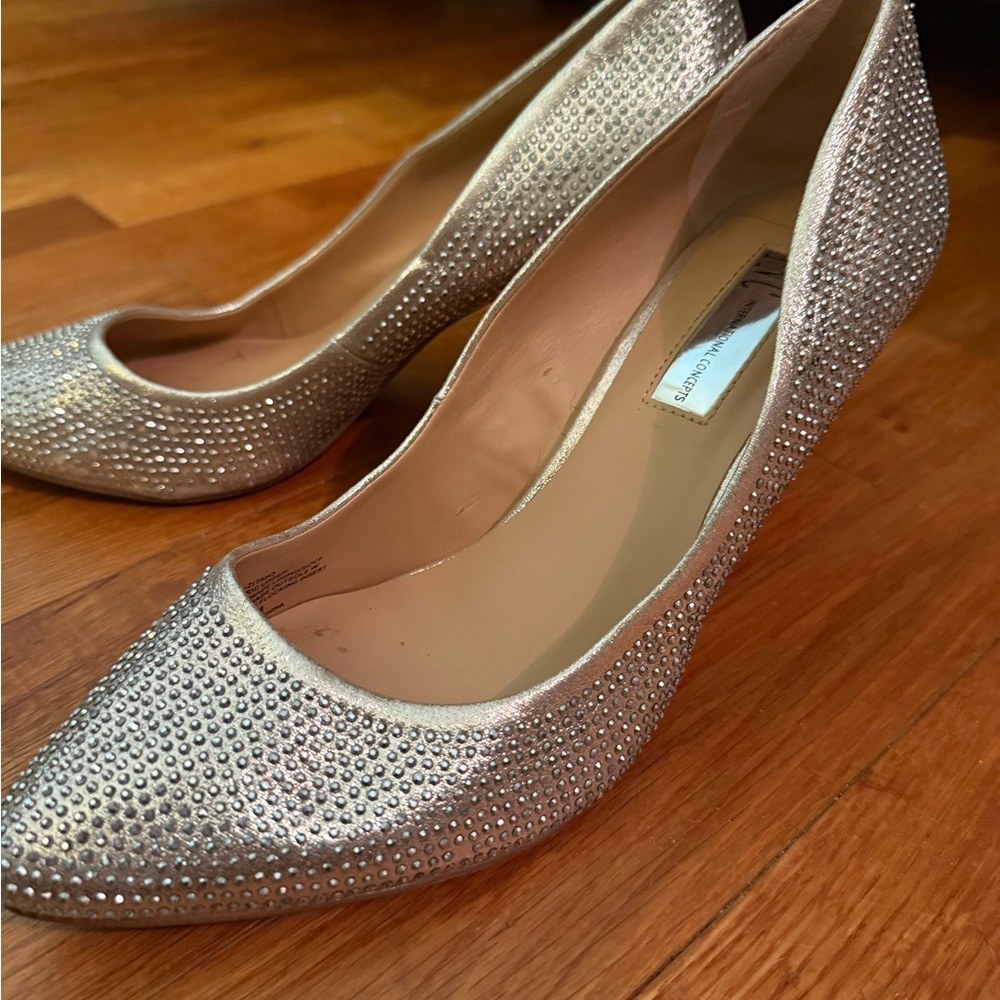 INC International Concepts Silver Studded Heels
